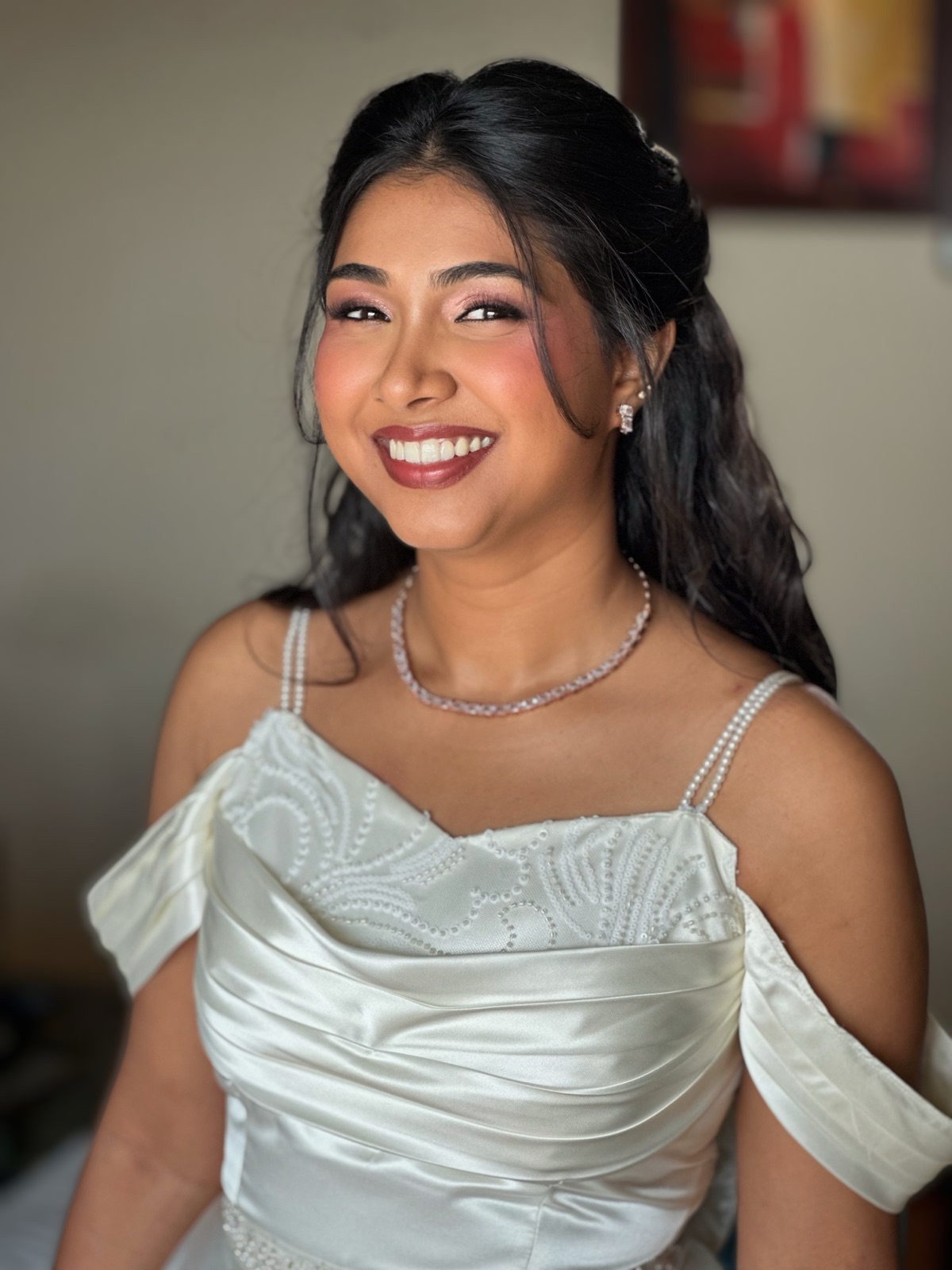 Reception makeup look